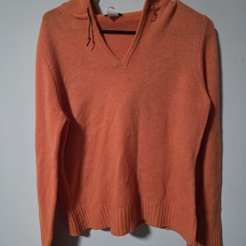 Women's Orange Hooded Sweater
